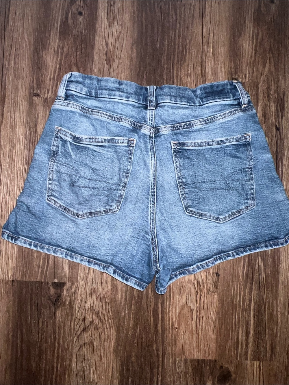 American Eagle Outfitters Light Blue High-Rise Denim Shorts